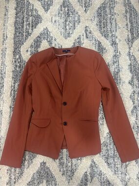 GAP Women's Rust Blazer with Notched Lapel